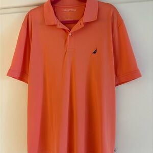 Nautica Men's Coral/Salmon Polo Shirt